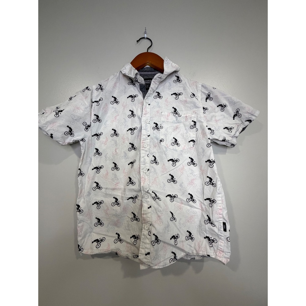 Sunrise Kingdom Boys Button Down‎ Shirt Bicycles Cycling Urban Streetwear Cool